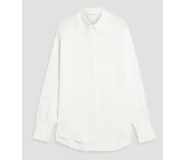Rosa satin-crepe shirt - White