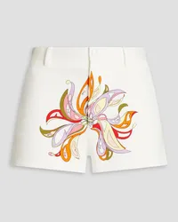 Emilio Pucci Printed cotton-blend twill shorts - White White