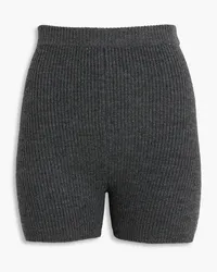 Alexander Wang Ribbed wool-blend shorts - Gray Gray