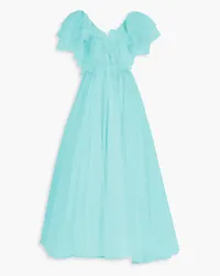 Jenny Packham Embellished tulle gown - Blue Blue