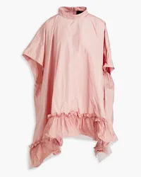 RED Valentino Asymmetric point d'esprit-paneled taffeta mini dress - Pink Pink