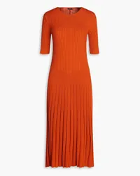 Joseph Ribbed merino wool midi dress - Red Red