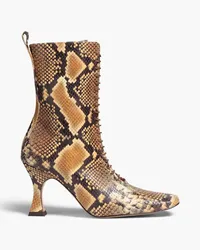 Miista Yana snake-effect leather ankle boots - Animal print Animal