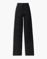 Cecilie Bahnsen Sixta appliquéd high-rise straight-leg jeans - Black Black