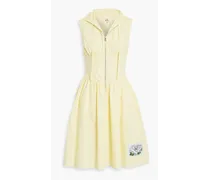 Gabriella cotton-poplin hooded dress - Yellow