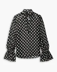 Nili Lotan Demi ruffled polka-dot silk-georgette blouse - Neutral Neutral