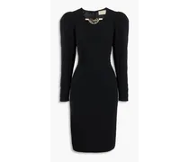 Embellished crepe dress - Black