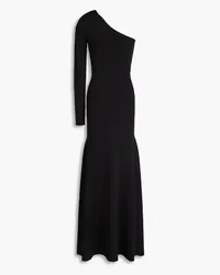 Victoria Beckham One-sleeve stretch-knit maxi dress - Black Black