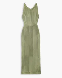 Savannah Morrow North open-back crocheted Pima cotton maxi dress - Green Green