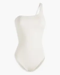 Onia Wren one-shoulder ribbed swimsuit - White White