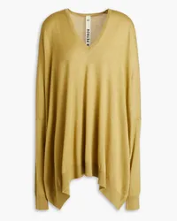 Petar Petrov Edwin oversized cashmere and silk-blend sweater - Green Green