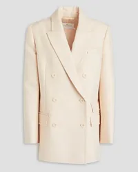 Zimmermann Double-breasted wool-blend blazer - White White