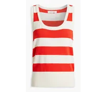 Striped cotton tank - Red