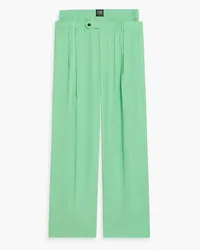 MSGM Layered woven drawstring pants - Green Green