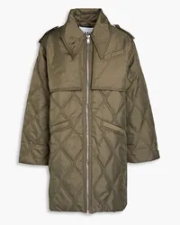 Ganni Quilted ripstop jacket - Green Green