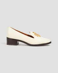 Tory Burch Embellished leather loafers - White White