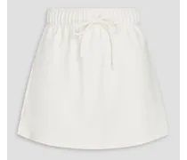 Waffle-knit mini skirt - White