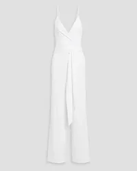 Melissa Odabash Dru wrap-effect stretch-crepe wide-leg jumpsuit - White White