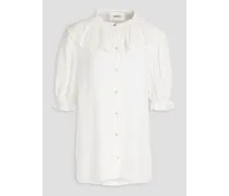 Tamaris ruffled cotton-voile blouse - White