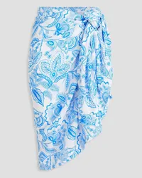 Melissa Odabash Printed mousseline pareo - Blue Blue