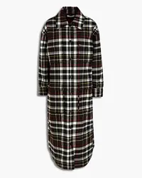 Alice + Olivia Alice Olivia - Zazie reversible checked twill coat - Black Black