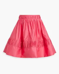 Aje. Calder pintucked cotton-poplin mini skirt - Orange Orange