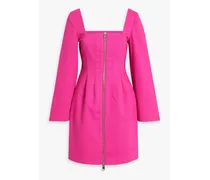 Cotton-blend twill mini dress - Pink