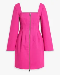 Sara Battaglia Cotton-blend twill mini dress - Pink Pink