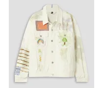 Grow Up printed denim jacket - White