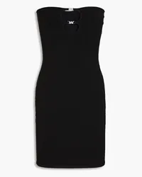 Alexander Wang Strapless cutout embellished stretch-jersey mini dress - Black Black