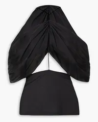 J.W.Anderson Off-the-shoulder cutout draped jersey top - Black Black