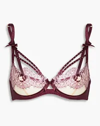 Agent Provocateur Agnese tulle and satin underwired balconette bra - Purple Purple