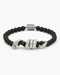 Montblanc Silver-tone onyx bracelet - Black Black