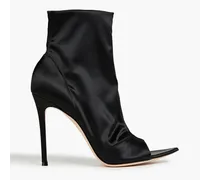 Gotham stretch-satin ankle boots - Black