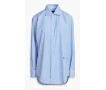 Diana striped cotton-poplin shirt - Blue