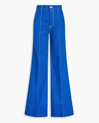 Zimmermann Embroidered high-rise flared jeans - Blue Blue