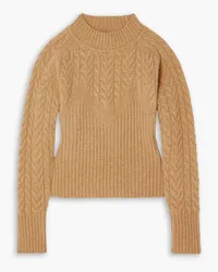 LVIR Cable-knit ribbed merino wool sweater - Brown Brown