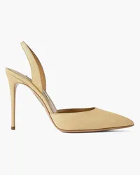 Aquazzura So Nude 105 raffia slingback pumps - Neutral Neutral