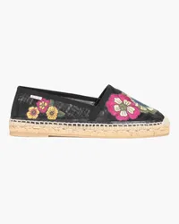 RED Valentino Embroidered tulle espadrilles - Black Black