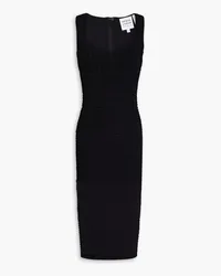 Hervé Léger Layered ribbed-knit dress - Black Black