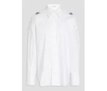 Stretch cotton-poplin shirt - White