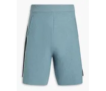 Brushed wool shorts - Blue