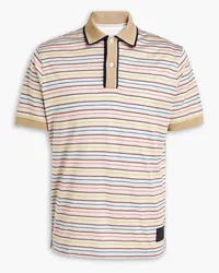 Paul Smith Striped cotton-jersey polo shirt - Neutral Neutral