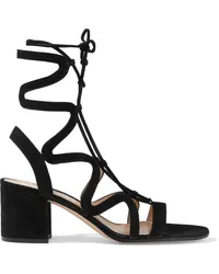 Gianvito Rossi Artemis 60 lace-up suede sandals - Black Black