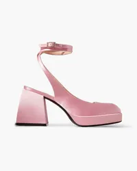 NODALETO Bulla Suki embellished satin platform pumps - Pink Pink