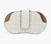 Mosaico woven leather glasses case - Gray