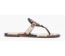 Miller lazer-cut leather sandals - Black