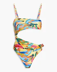 FARM Rio Cutout printed swimsuit - Yellow Yellow