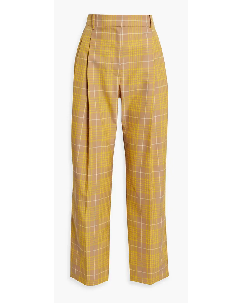 3.1 phillip lim Checked twill straight-leg pants - Yellow Yellow