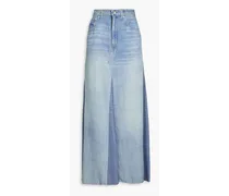 Printed Tencel maxi skirt - Blue